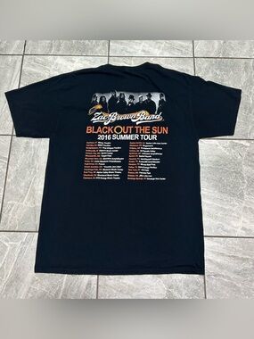 Zac Brown Band Black Out the Sun 2016 Summer Tour T-Shirt Large Unisex